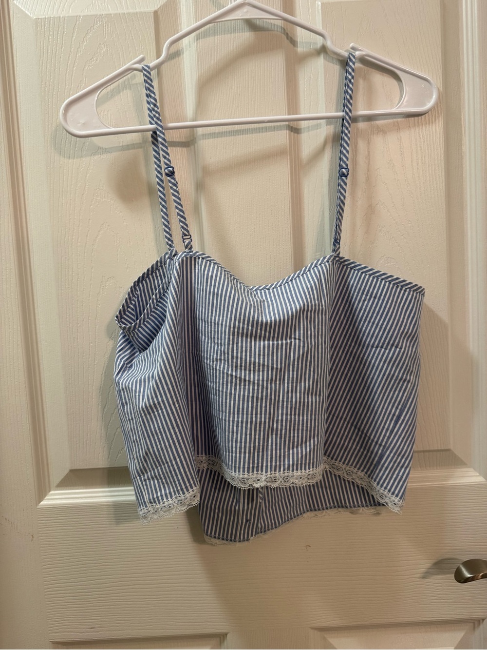SKIMS COTTON POPLIN SLEEP
Sleep Cami Cadet Stripe M - Picture 6 of 8